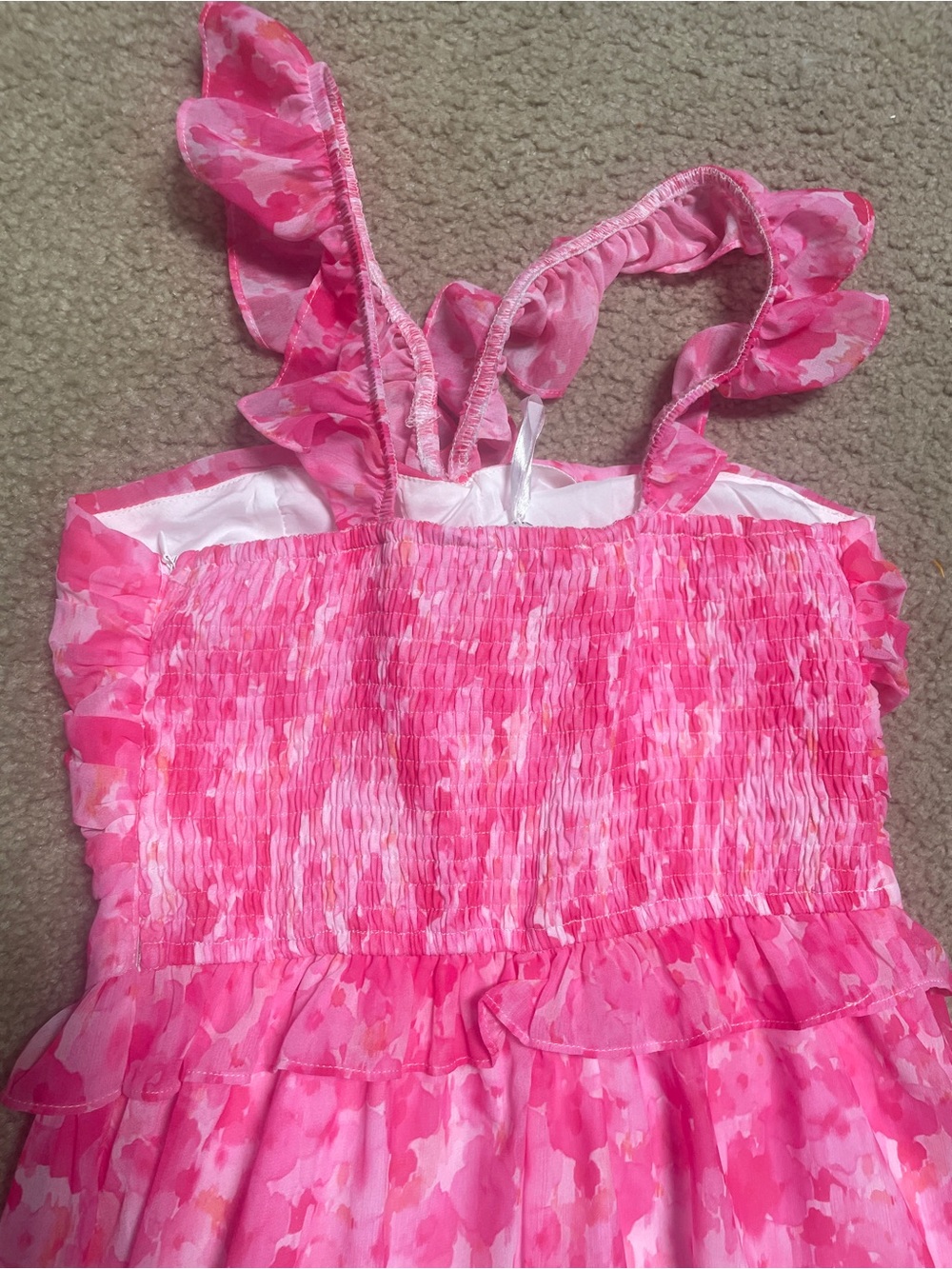 Pink Floral Ruffled Sundress - Picture 7 of 7